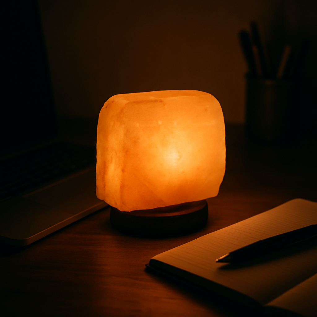 Amber Block Lamp